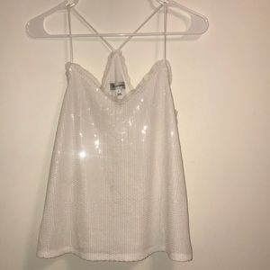 White Sequin Blouse